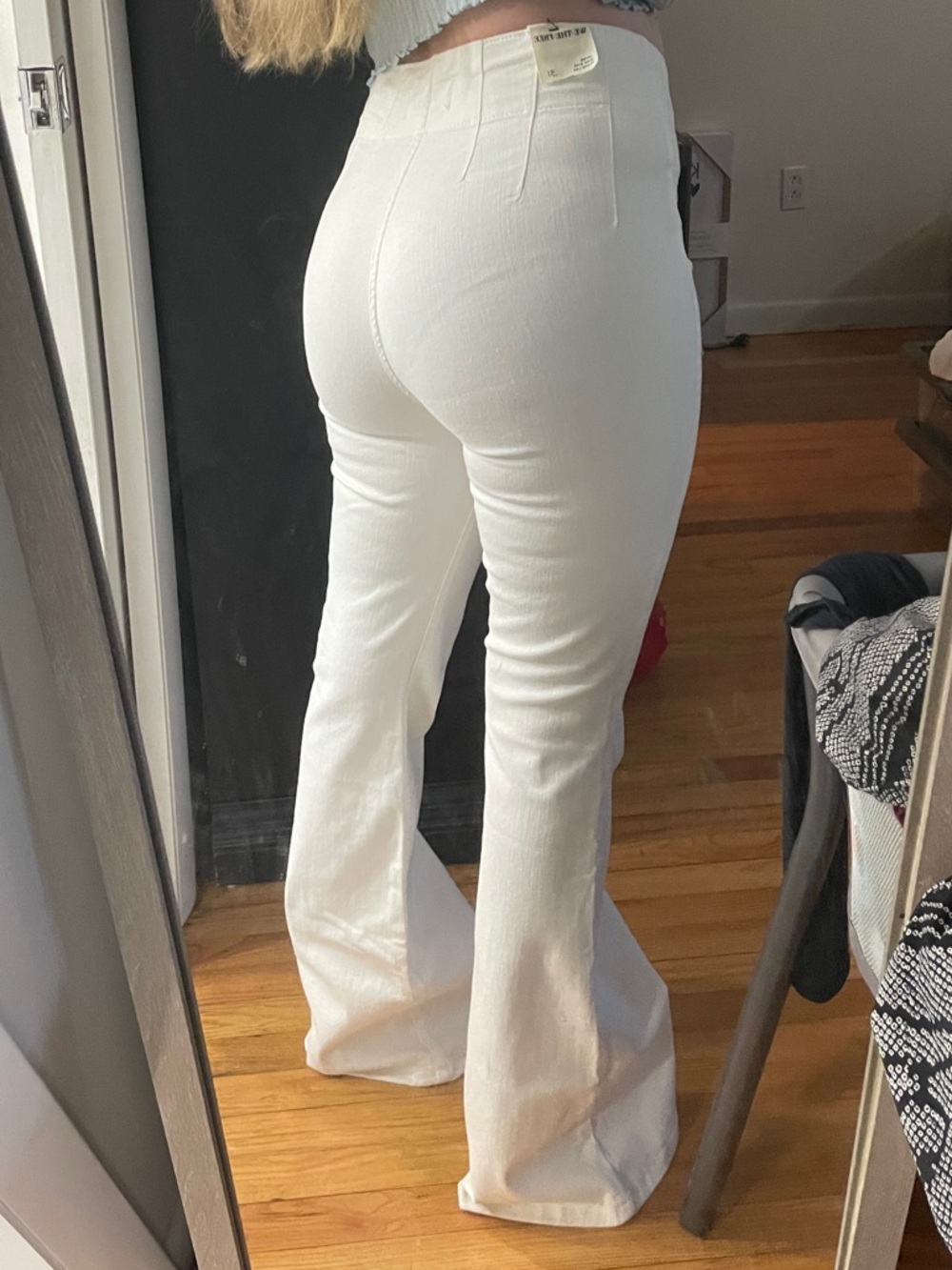 Free People We The Free Jayde Flare Jeans in White size 31 - Picture 6 of 9